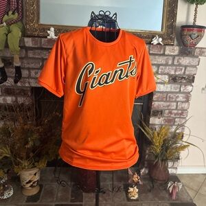 NWOT SAN FRANCISCO GIANTS YOUTH Sz M BLACK/ORANGE REVERSIBLE JERSEY